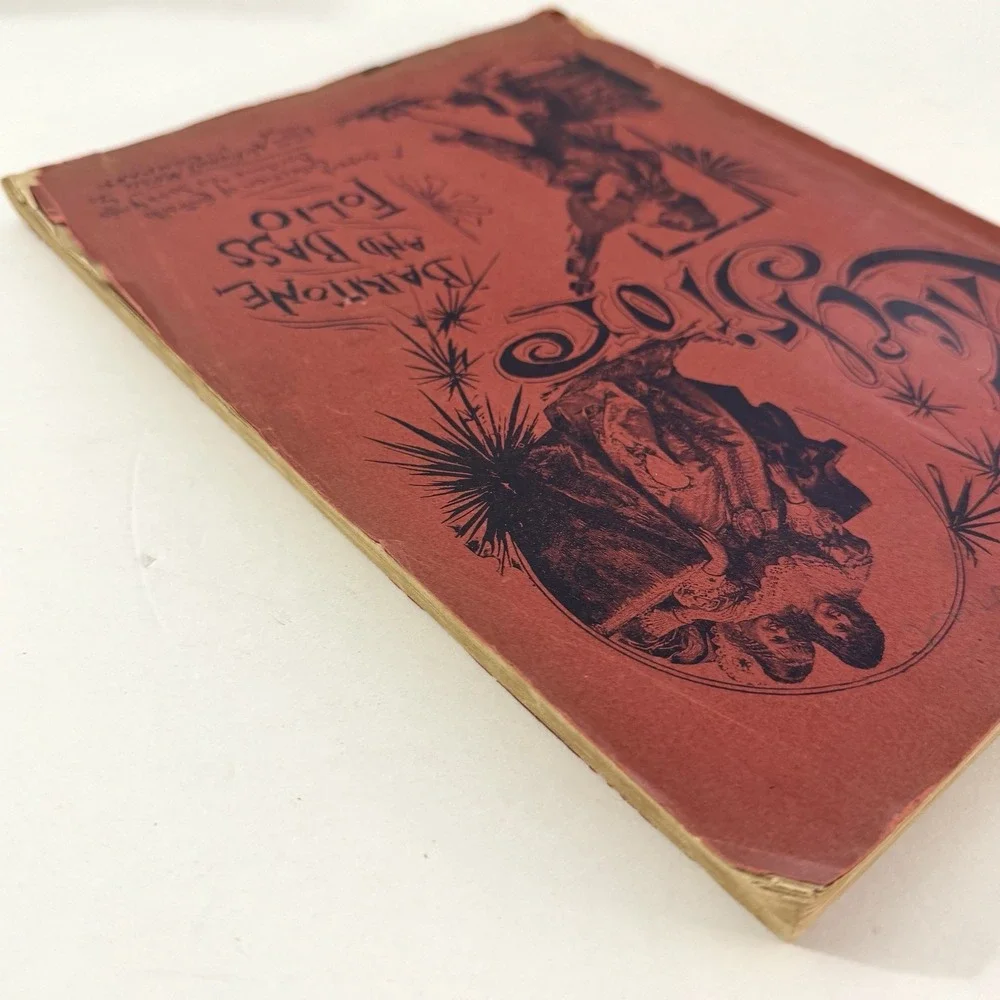Antique 1892 Excelsior Baritone Bass Folio Sheet Music Book & Song Chicago IL